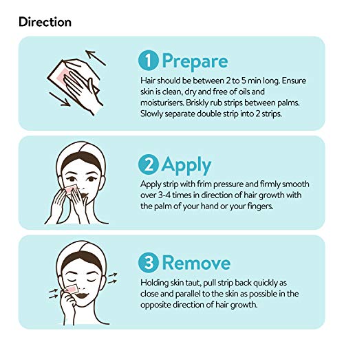 Gleebee Waxing Strips For Hair Removal Including 40 Body Trips And 20 Facial Strips For Face, Arms, Legs, Underarms And Bikini thumb #2