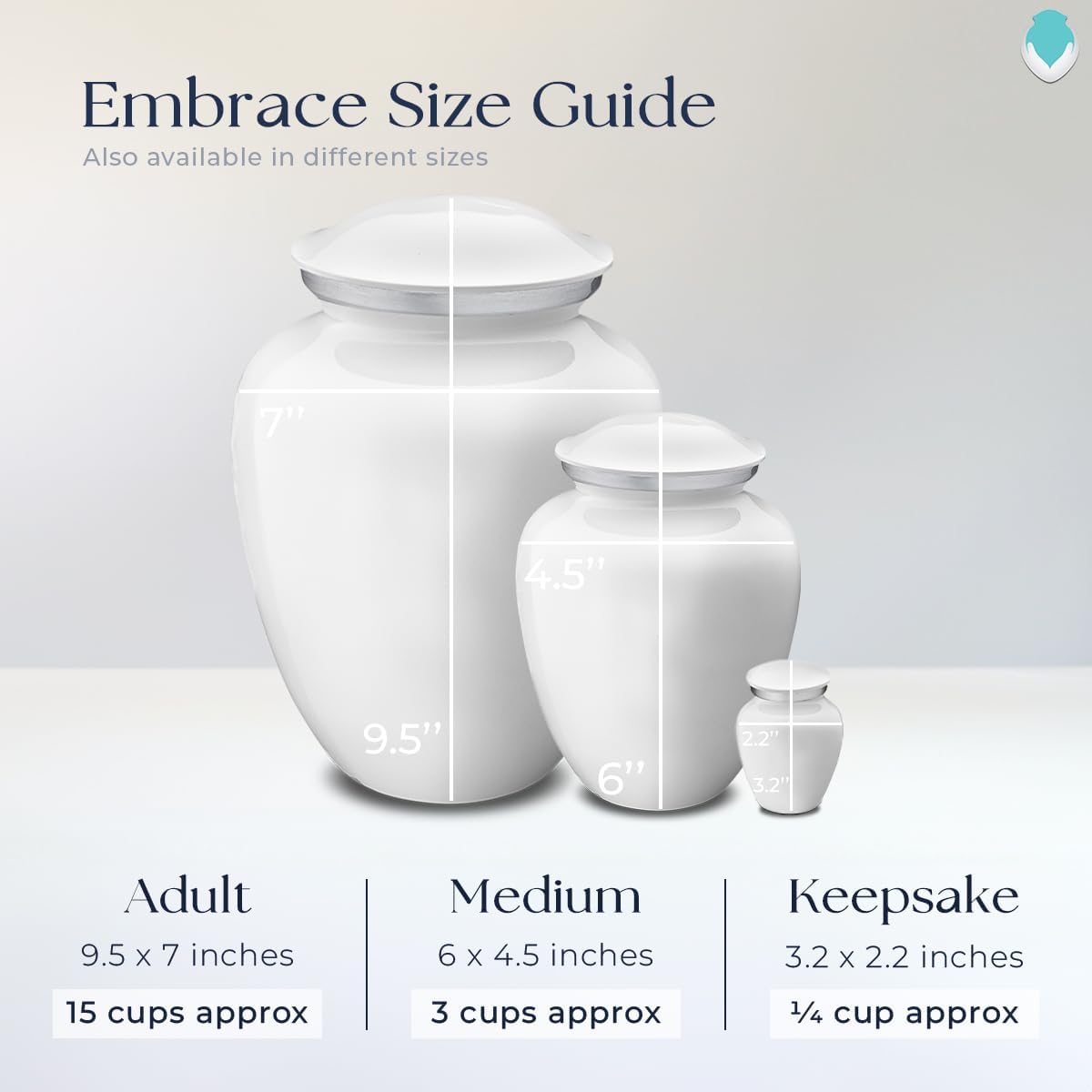 Geturns - Adult Personalized Butterfly Cremation Urns for Human Ashes I Large White Funeral Urn for Men and Women I 200 lbs