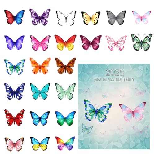 Schmetterling Weihnachten Countdown Kalender 2025 - 24 Tage 2d Acryl...