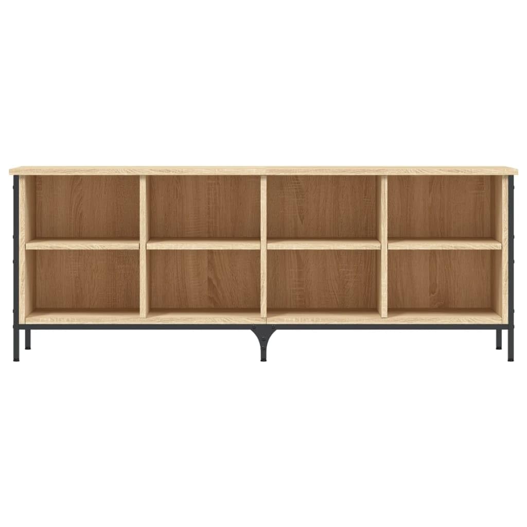 Regał na buty dąb Sonoma 131 x 35 x 50 cm, materiał drewnopochodny z 8 półkami i stabilną ramą stalową, idealny jako szafka na buty, szafka na buty, organizer na buty, garderoba, korytarz
