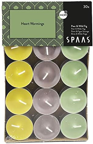 Spaas 12 Maxi lumini profumati in Tazza Trasparente, Cera di paraffina, plastica, Verde Smeraldo, Diametro 57 mm x Altezza 28 mm