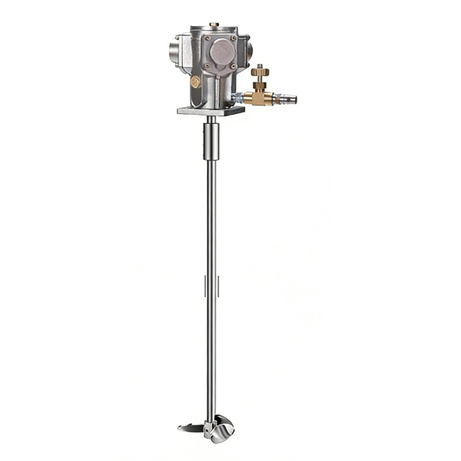 Mezclador neumático de Placa Plana Desnuda de 1/8HP y 5 galones, con Cuchillas de Acero Inoxidable y Cabeza de Motor de Tres Cilindros, agitador de Alta Velocidad y eficiente para Pintura