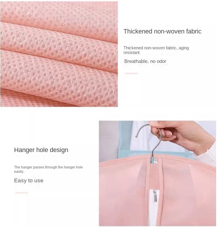Clothes Cover 3 Pack Garment Bags for Travel Garment Bag Clothes Closet Storage Hanging Travel Suit Bags (Color : B, Size : 3 Pack)3