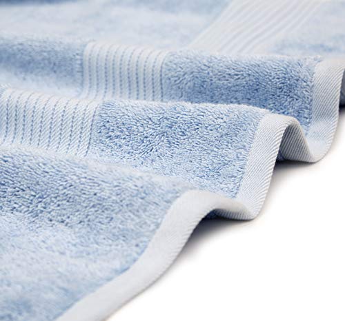 Image of Luxury Oversized Bath Towels | 650 GSM, 34 inch x 56 inch | Hotel Quality, Soft & Highly Absorbent | Quick Dry, Thick, Combed Cotton Bathroom Towels | Sky Blue - 4 Pack