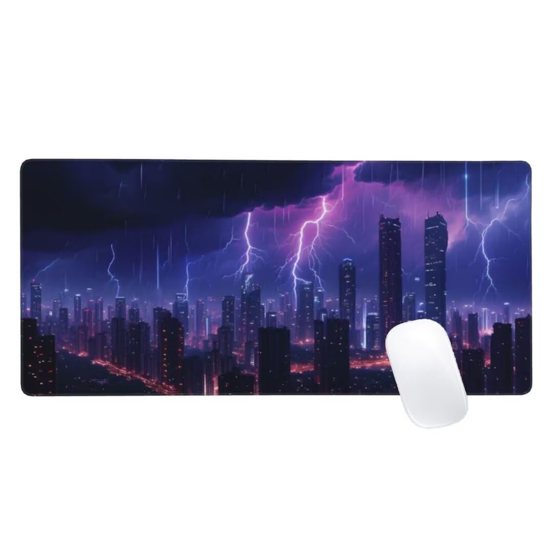 Alfombrilla Ratón Púrpura Alfombrilla Ratón XXL 1500x800 Gaming Tapete Escritorio Iluminación Mouse Pad, Base Goma Antideslizante, Mejora Precisión y Velocidad Gaming Mousepad, para Gamers Z2-709