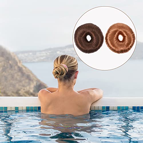 Beaupretty Fabricantes de 2Pcs Chignons Bun Cabelo Donut Bun Peruca de Cabelo Perucas de Cabelo Coqu