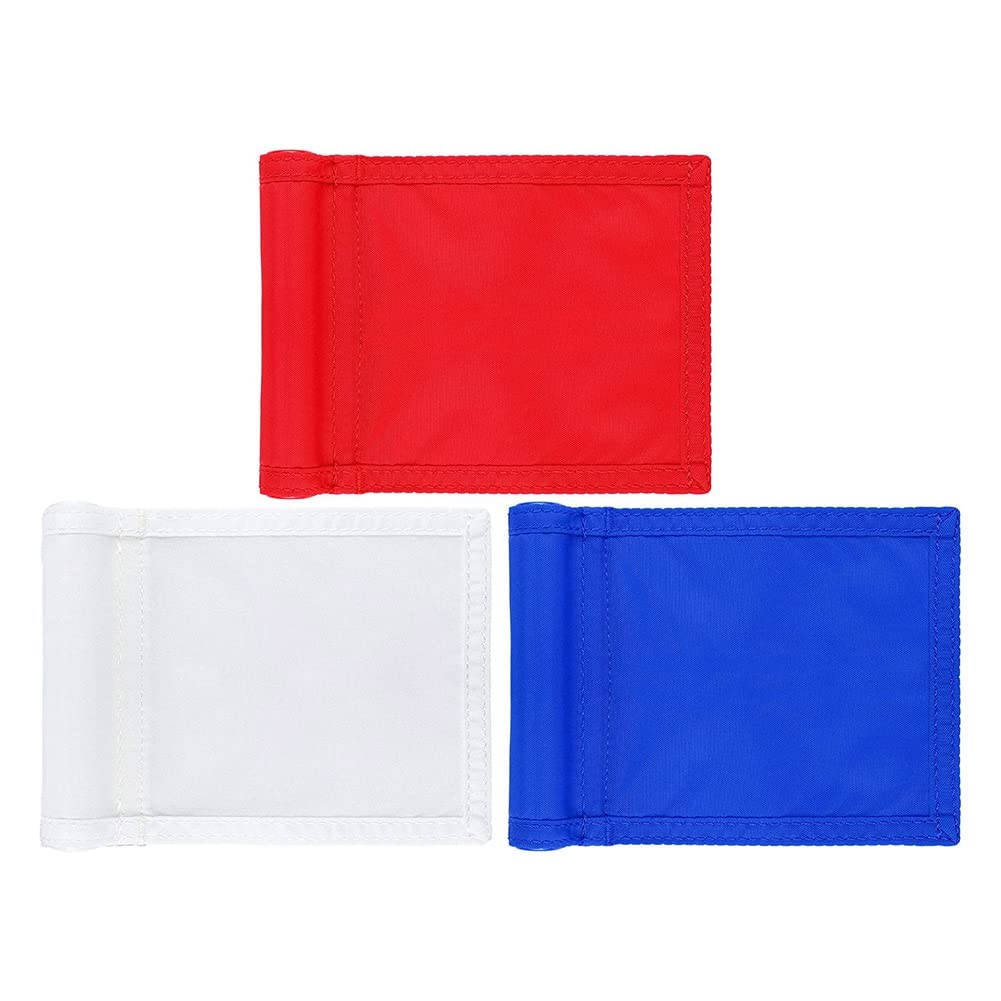 3-Teilige Golfflagge Golfzielflagge Solide Golfflaggen mit Eingelegtem wasserdichte Putting-Golfflaggen 8 X 6