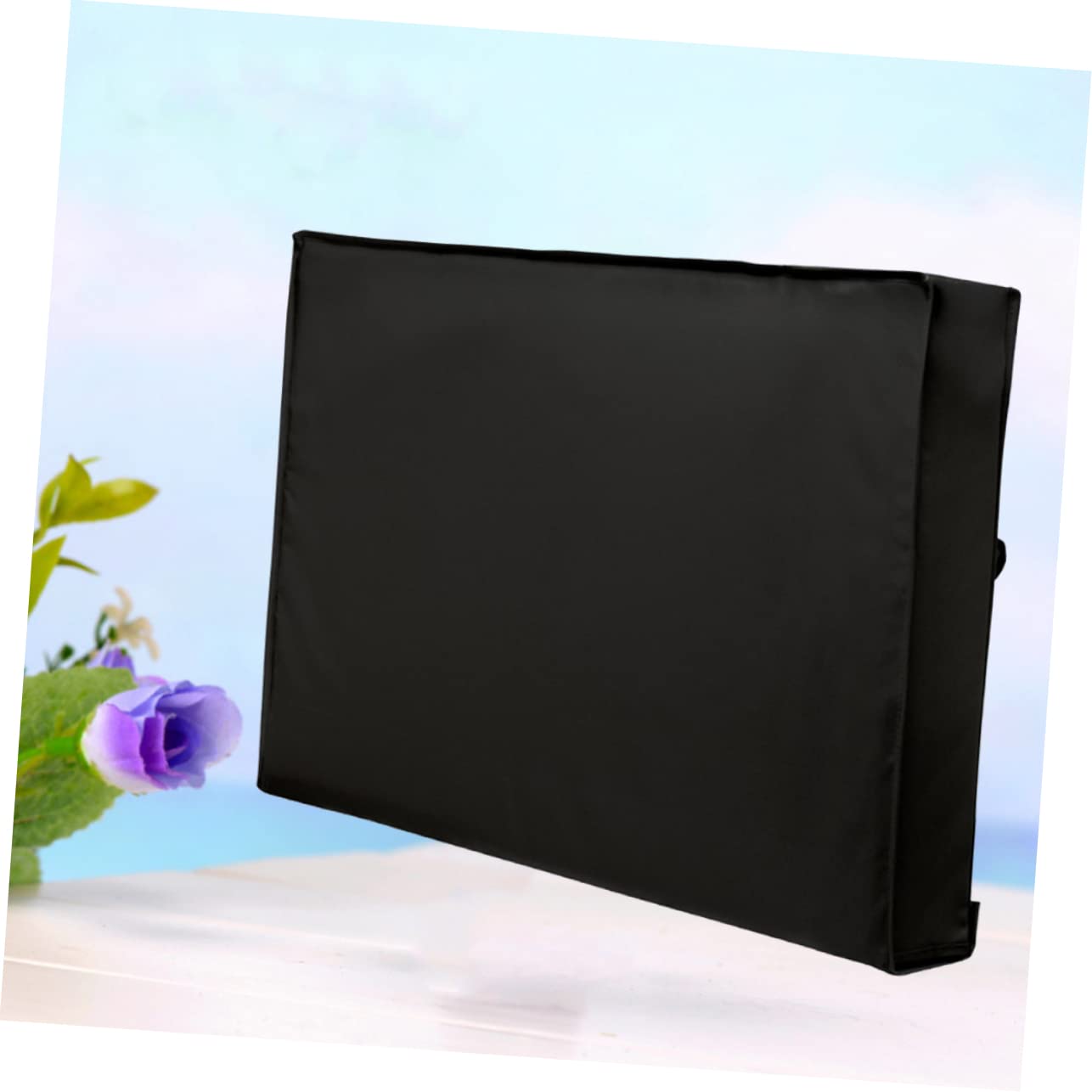 HOMSFOU Funda Tv Exterior Impermeable Resistente a La Intemperie Con PañO Microfibra Gratis Para Televisores Hasta 24 Pulgadas ProteccióN Contra Polvo Lluvia Y Suciedad
