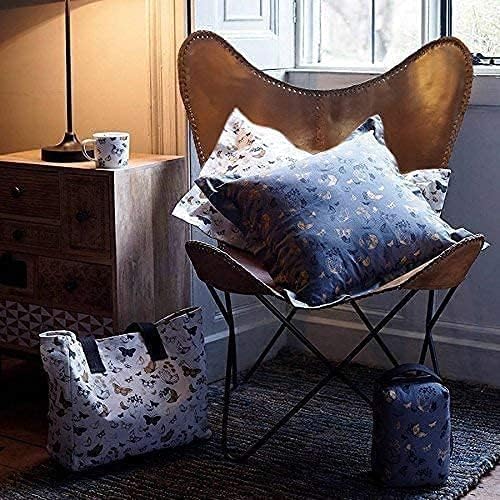 Orbit Art Gallery Vintage Leather Butterfly Chair, Leather BKF, Living Room Luxury, Relaxing Chair Full Chair Black Leg 3