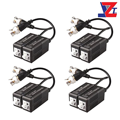 JZTEK 4 Pairs 8 Pieces Passive Video Balun Transmitter & Transceiver with Cable