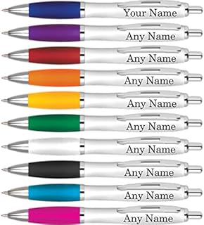 Personalise any Contour Shape Pen add your Name or any Text all have Black Ink, there are 10 colours to choose from