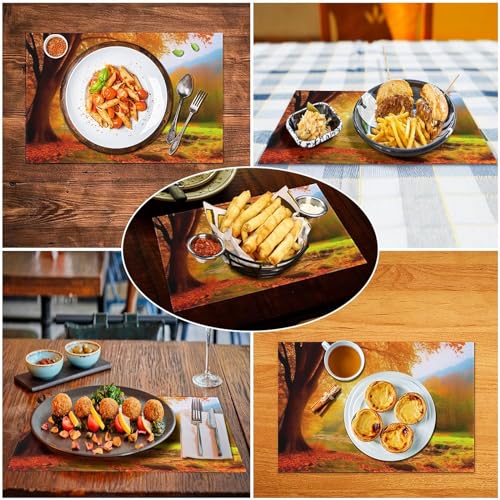 Sets de table d'automne faciles à nettoyer et thermo-résistants