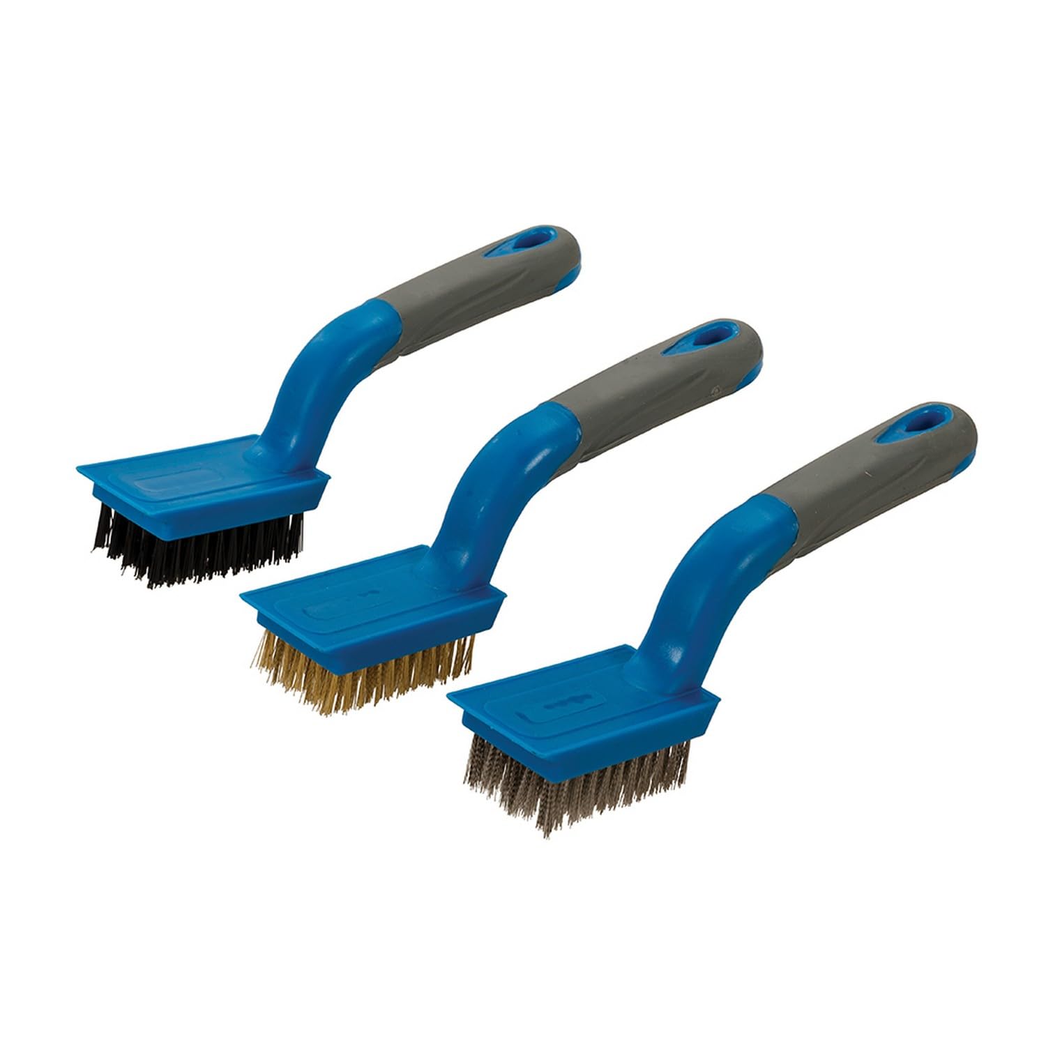 Silverline Black;Silver;Gold Medium Wire Brush Set 3Pce 5 Row (596171)