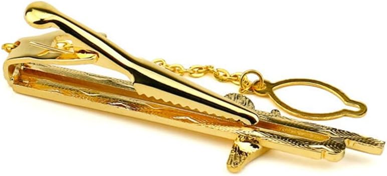 Musical Note Tie Clip Men Jewelry Matte Bar Clasp Neck Pin