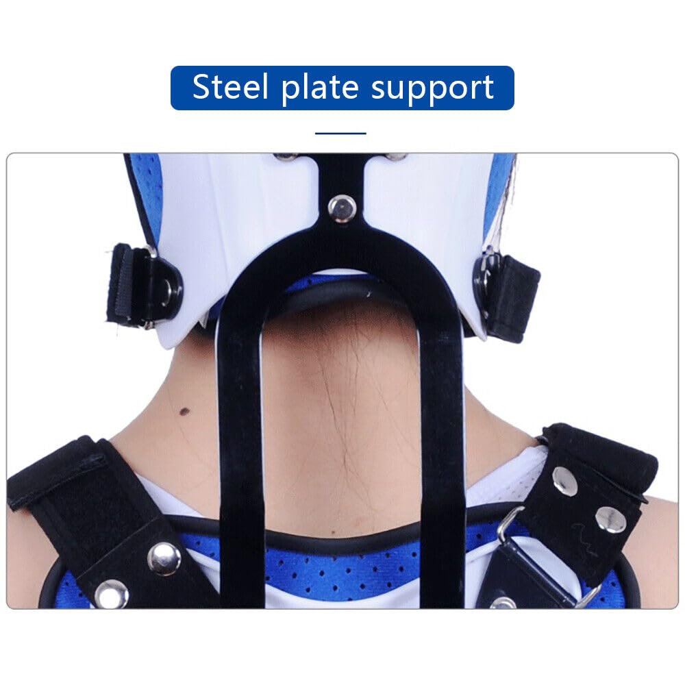 verstellbare Orthese Verstellbare Hals-Thorax-orthese für Halswirbelsäule Brustkorb Kopf Nacken Brust Brustorthopädie Fracturfixation Halswirbelsäule Rehabilitationsunterstützung
