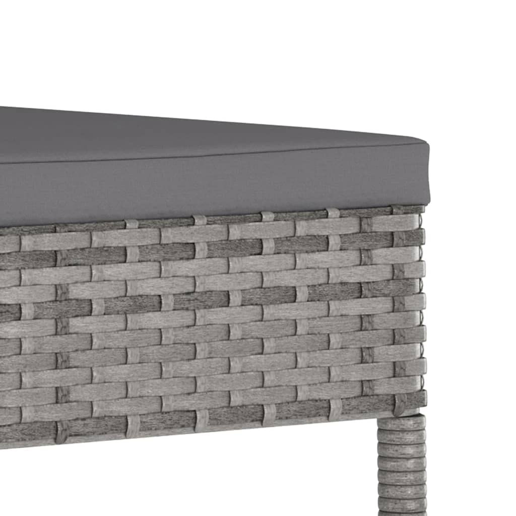 Mobili da giardino-Sedie da pranzo 4 pz Poly Rattan Grigio-Mobili