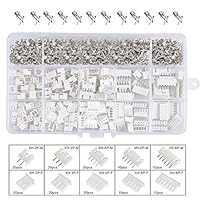 YIXISI 460 Stück JST Stecker Kit, JST-XH, 2,54mm Pitch Weiblich Pin Header, Adapter Kabel Stecker, Männlich und Stecker (2/3/ 4/5/ 6 Pin)