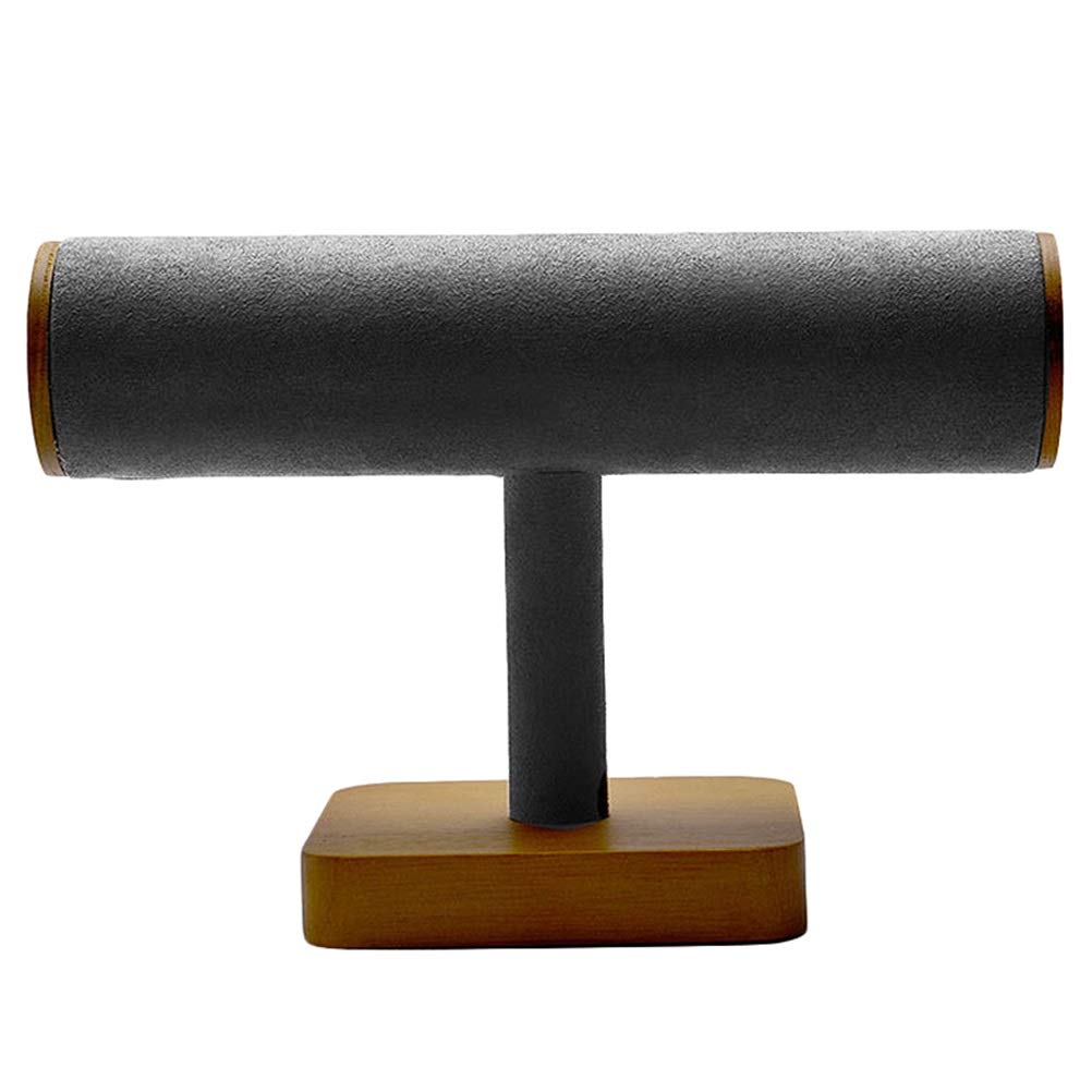 Hölzerner Schmuckständer, T-förmiger Schmuckständer, Halsketten- und Armbandständer mit Schaufenster-Schmuckhalter