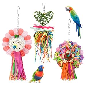 Bird Toys, 3PCS Natural Corn Cob Bird chew Toys Bird Foraging Toys for Small Medium Parrots, Conures, Cockatiel, Lovebird Cockatiel