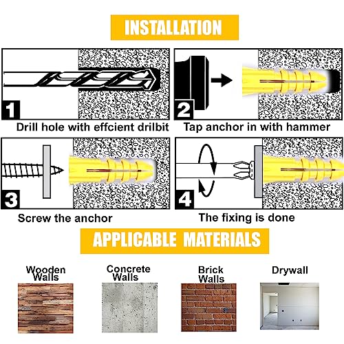 Lhhxx33 320PCS 340-Piece Drywall Anchors And Screws Combo Pack thumb #4