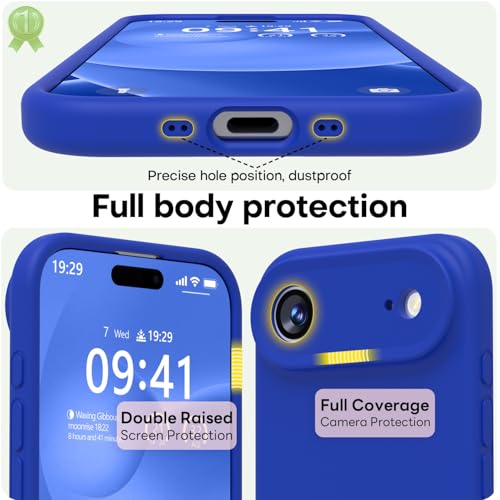 Image of LOVE 3000 Designed for iPhone Air Case, Premium Silicone [Compatible with Magsafe][Soft Anti-Scratch Microfiber Lining] Shockproof Protective Phone Case for Men Women 6.5 inch, Klein Blue