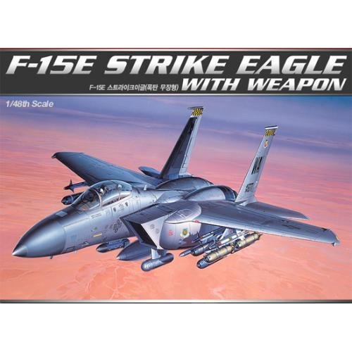 Academy 1/48 F-15e Strike Eagle with Weapon Aircraft Plastic Model Kit Special Gift Fast Shipping an