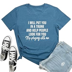 LOOKFACE Women Short Sleeve Tees I Will Put Y...