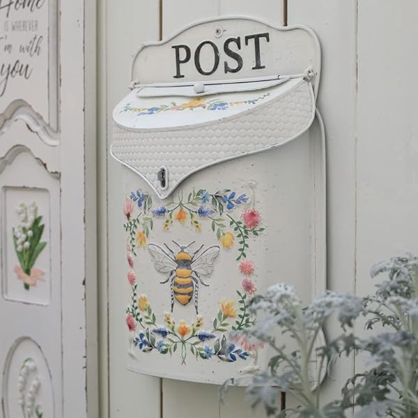 BIG FORTUNE Buzón de Pared de buzón de Correo de la vendimiamontaje en Pared Exterior Estilo Antiguo Encanto nostálgico decoración del hogar buzón de Metal jardín decoración al Aire Libre