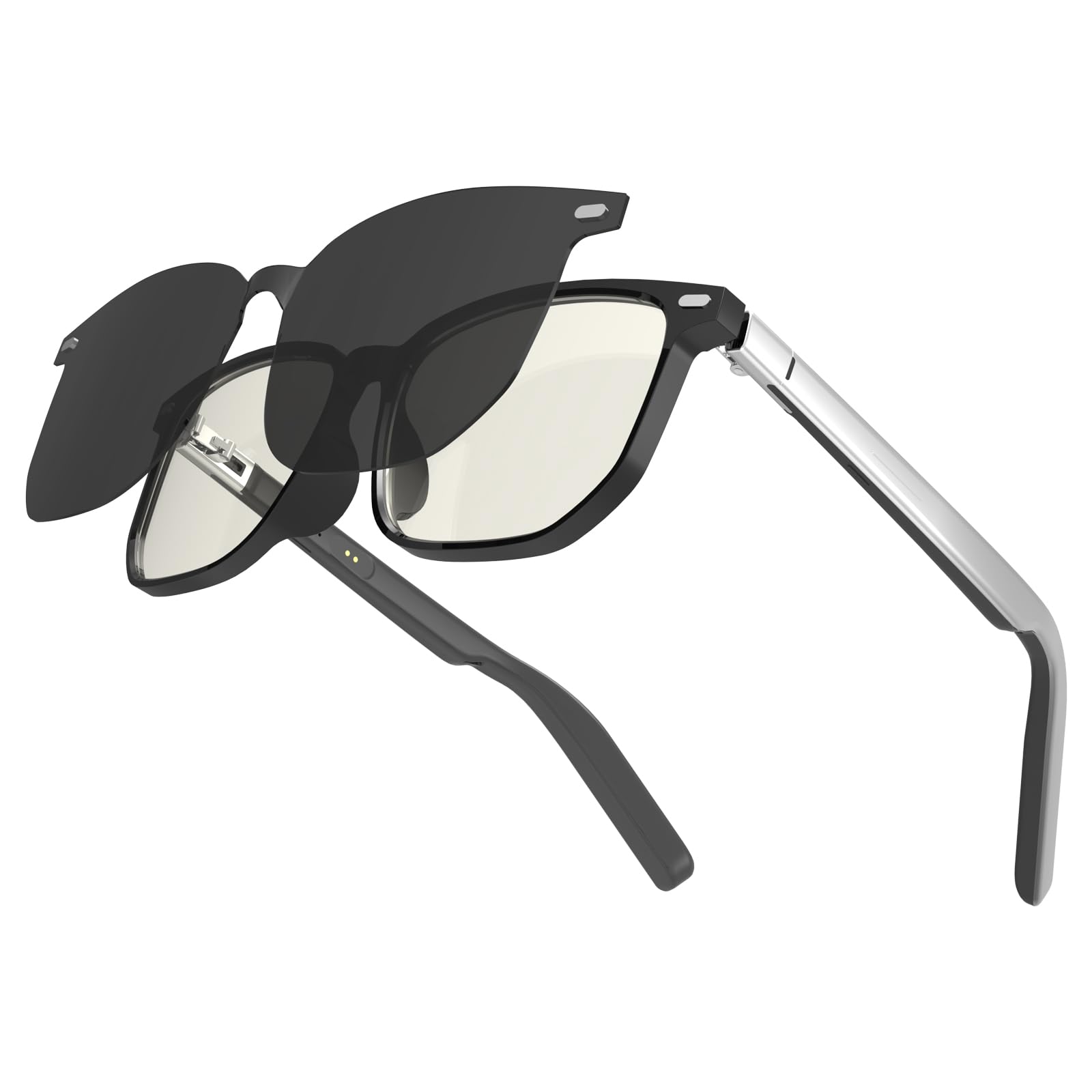 WGP Smart Audio Bluetooth Glasses for Men and Women, Blue Light Blocking Lenses with Sunglasses Magnetic Lenses, Open Ear Speaker, Lightweight for Working Meeting Traveling Driving Fishing