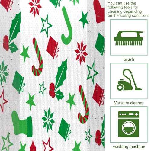 Alfombrillas de cocina blancas de Navidad lavables juego de 2 5