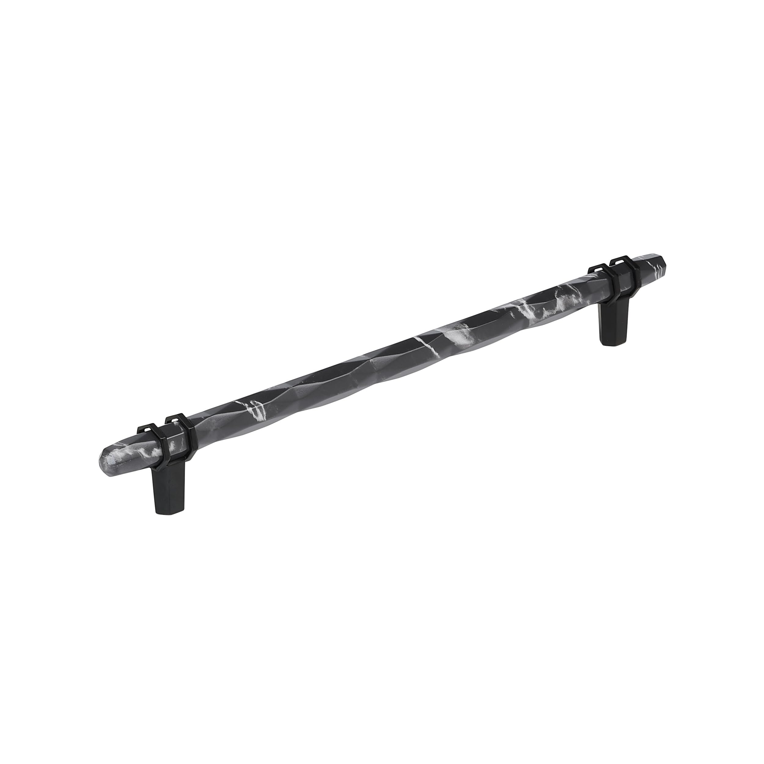 Amerock 10-1/16" Carrione Marble Black/Black Bronze Drawer Pull