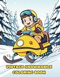 Vintage Snowmobile Coloring Book