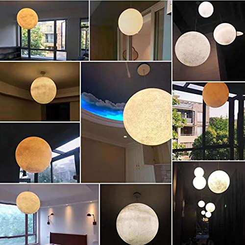 Ventilateur de plafond avec lampe LED lune 3D moderne - 7
