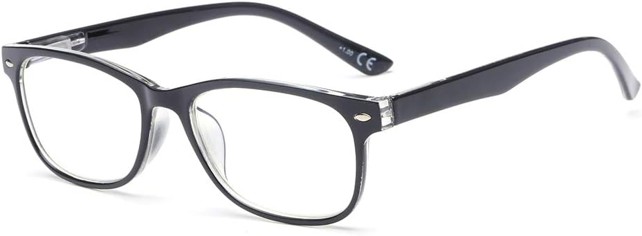 Suertree 1 PC Anti-Blue Computer Reading Glasses, Blue Light Filter Eye Glasses, Blocking UV Computer Glasses, Visual Aided Glasses, Female Male Reading Glasses Black 3.5 BM161