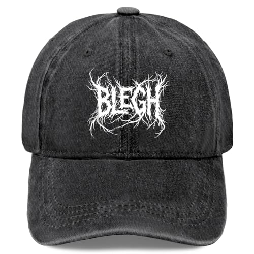 Blegh Funny Death Hat for Womens Baseball Caps Fashion Washed Dad Hats Fitted