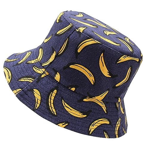 Ihauiue IHA-PM-XJ-NV Novelty Fruit Print Bucket Hats Summer Fishing Cap Reversible Packable Sun Hat thumb #1