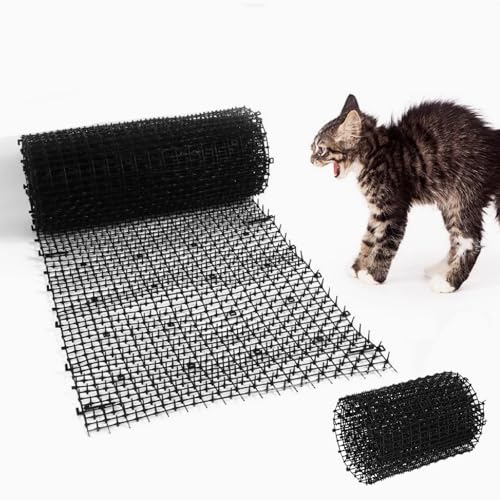 ANKROYU Garden Cat Scat Mat, Plastic Pet Deterrent Spikes