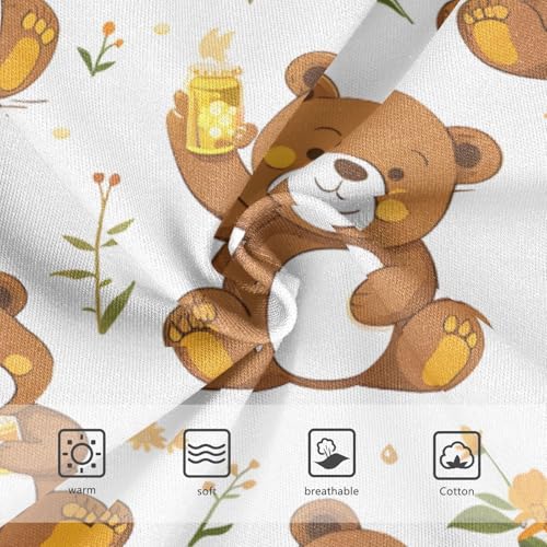 senya Girl's Underwear Comfort Cotton Panties Briefs Toddler Undies Cute Teddy Bear3