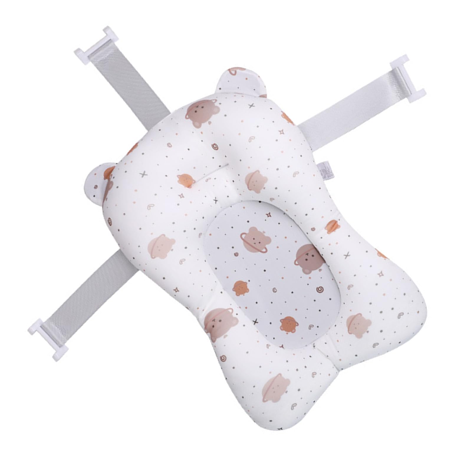 Baby Bath Cushion Floating Slip Resistant Adjustable Breathable Net Infant Bath Pillow (White)