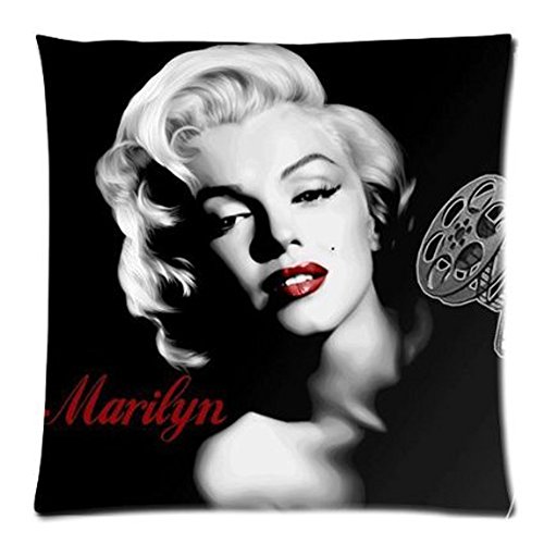 (Customised Service) TiAmoShop Zippered Pillow Case For The Sexy Goddess Marilyn Monroe 18x18 two side