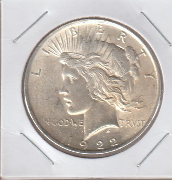 1922 P Peace $1 Dollar, 90% Silver About Uncirculated