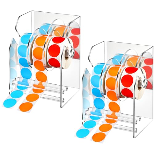 Geosar 2 Pcs Adjustable Label Dispenser 3 Disks Sticker...