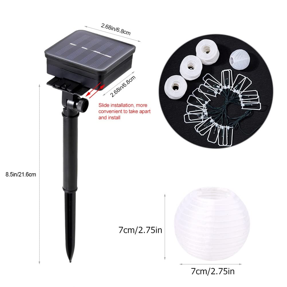 Oświetlenie zewnętrzne Solar String Light Lantern 10/20/30 Oświetlenie zewnętrzne LED Fairy Lights Świąteczne oświetlenie dekoracyjne Święta świąteczne Do dekoracji ogrodów i dziedzińców (Color : 20