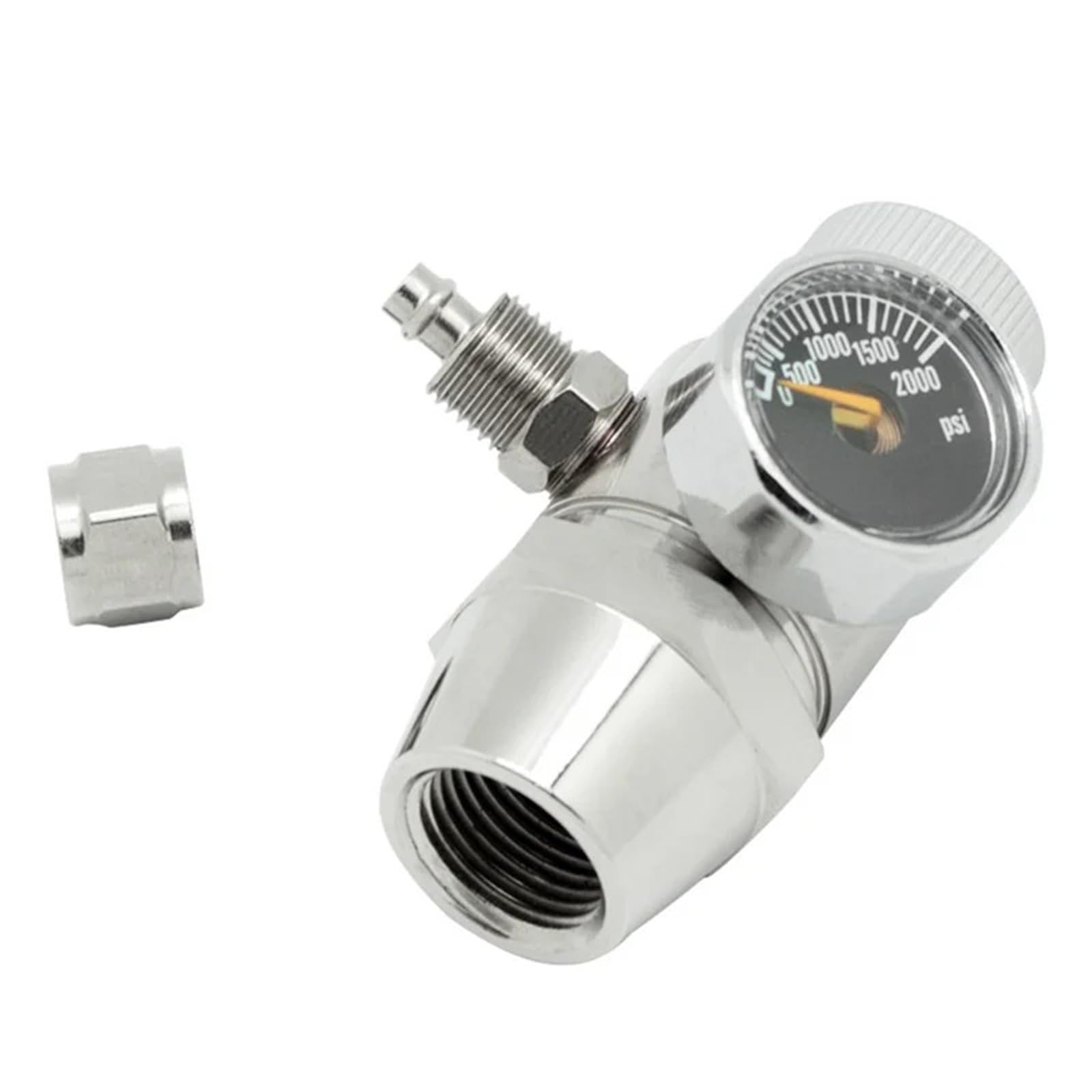 Regulador de CO2 for Acuario, manómetro 2000 PSI for Tubo succión 6 mm, 5/8-18UNF