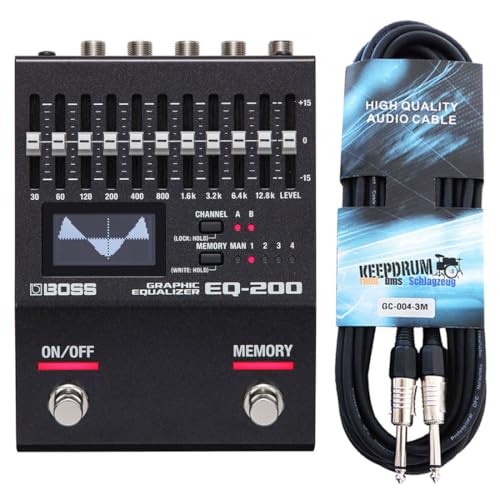 Boss EQ-200 Graphic Equalizer mit Keepdrum Kabel