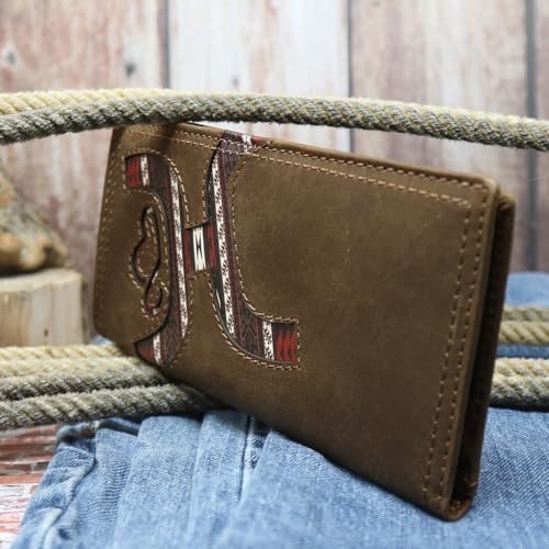 HOOEY Leather Men’s Western Rodeo Wallet (Hands Up - Nomad Print)4