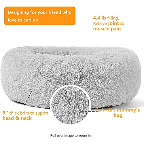 ANWA Dog Beds Calming Donut Cuddler, Puppy Dog Beds Large Dogs, Indoor Dog Calming Beds Large,30'' - Image 3