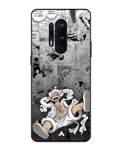 Image of Premium Anime 2 Case for Oneplus 8 Pro (Glossy Finish) Soft-Touch Metal TPU Back Cover, Shockproof, Designer, Aesthetic Mobile Phone Case