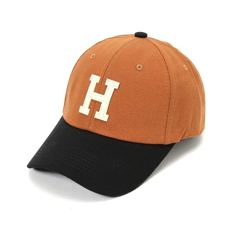 The Celly PlugLetter H Dad Hat, Curved Brim Adjustable Hat Cotton Baseball Cap Medium Structured Front, Golf, Gym, Hike,