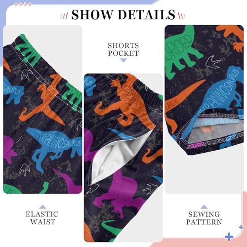 ZZKKO Colorful Dinosaurs Boys Pants for Kids Jogger Pants with Pockets S-XL4